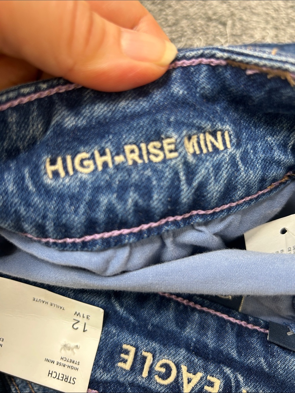 NWT American Eagle X Coco Gauff Pleated Denim High Rise Cargo Mini Skirt Size 12 - Picture 14 of 16